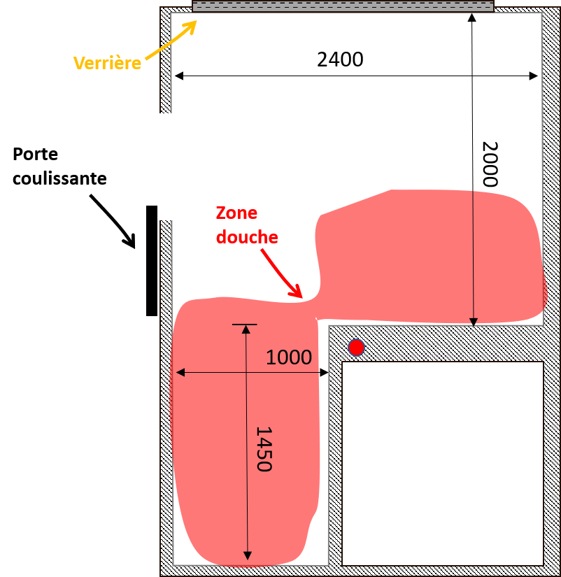 plan salle de bain_plan cotes
